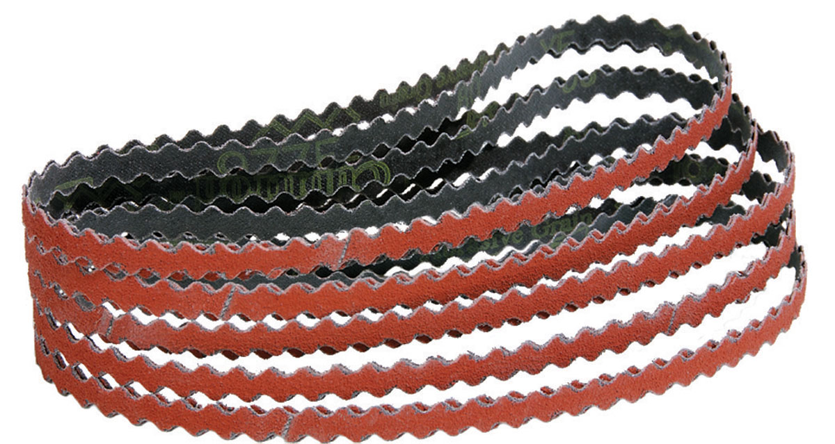 1/2" (13 mm) W x 18" (457 mm) L 60 Grit Ceramic DynaCut Scalloped Edge Belt - Uncategorized Belts